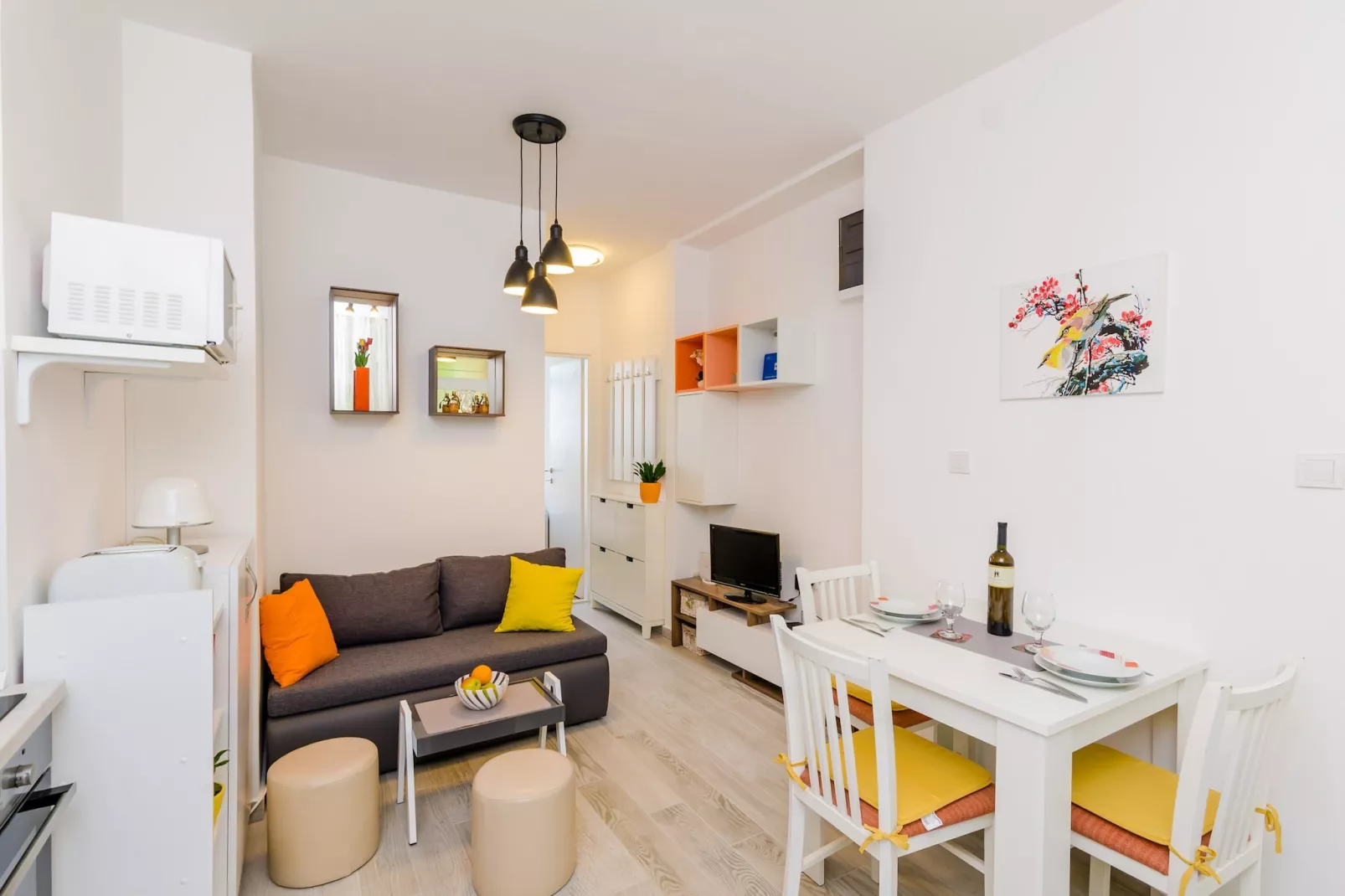Apartment Petrana - Studio Apartment with Terrace-Living room
