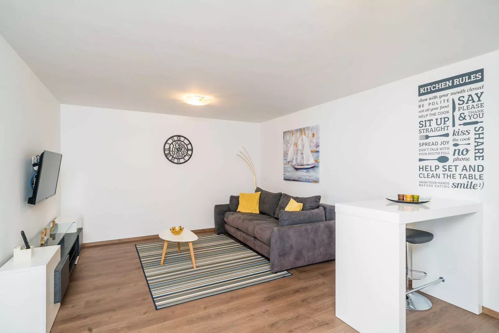 Apartments Marnic Blue Chill-One Bedroom Apartment(B)-Wohnzimmer