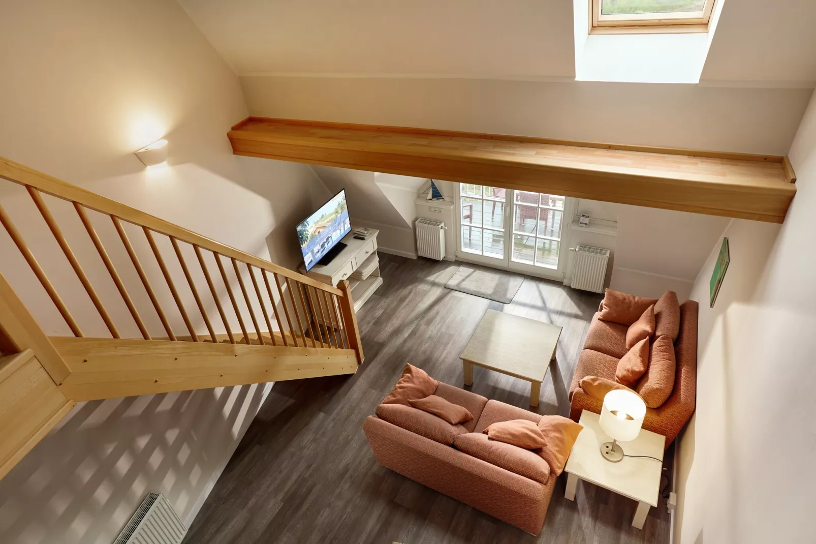 Garten-Maisonette Ferienwohnung - Strandhotel Dünenmeer-Wohnzimmer