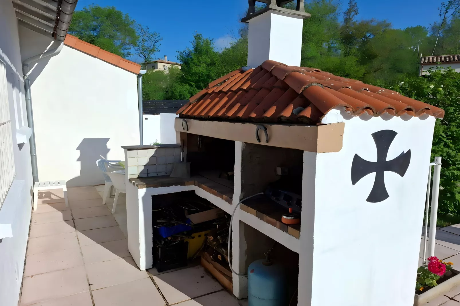 Villa avec piscine-Extérieur été