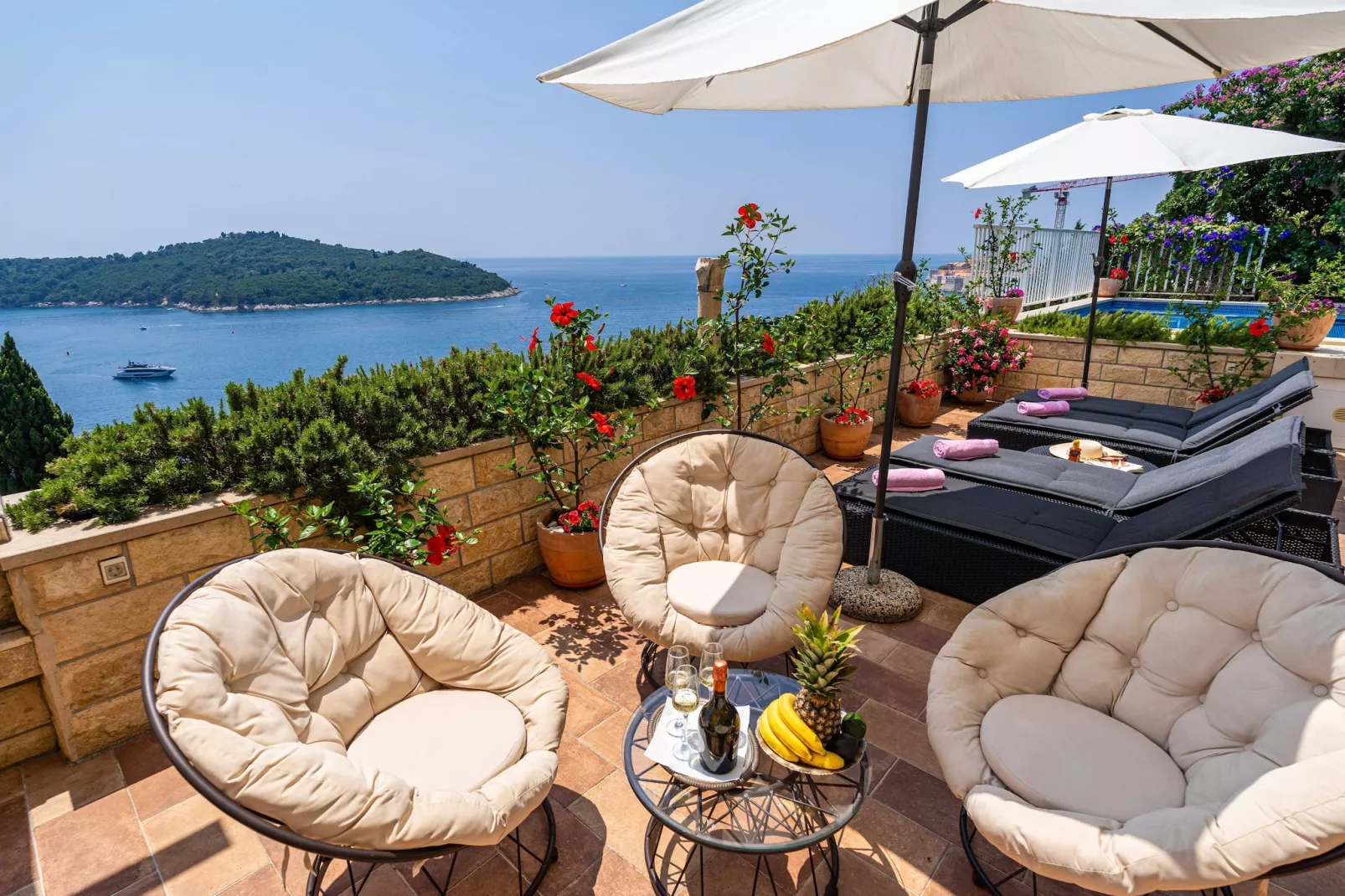 Villa Adrian - Six Bedroom Villa with Swimming pool and Sea View-Terrace