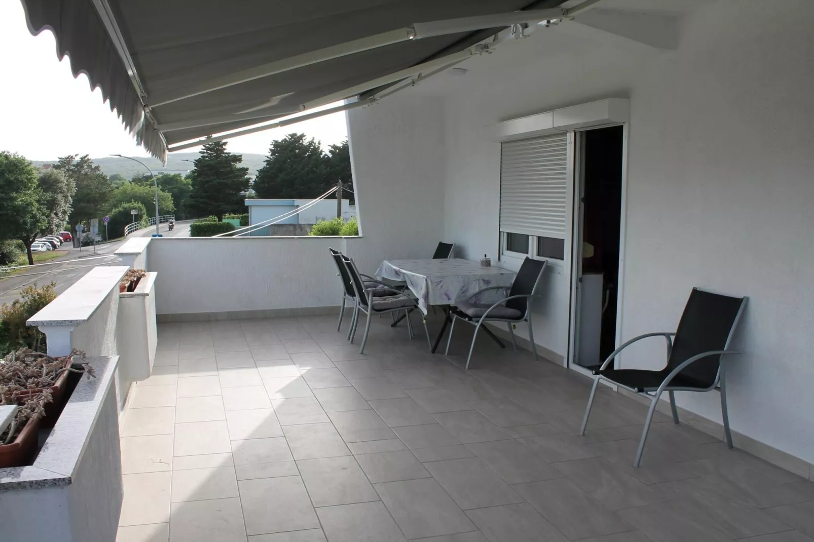 Serene Sea View Krk Apartment with Balcony - Two Bedroom Apartment with Sea View and Balcony-Terrace balcony