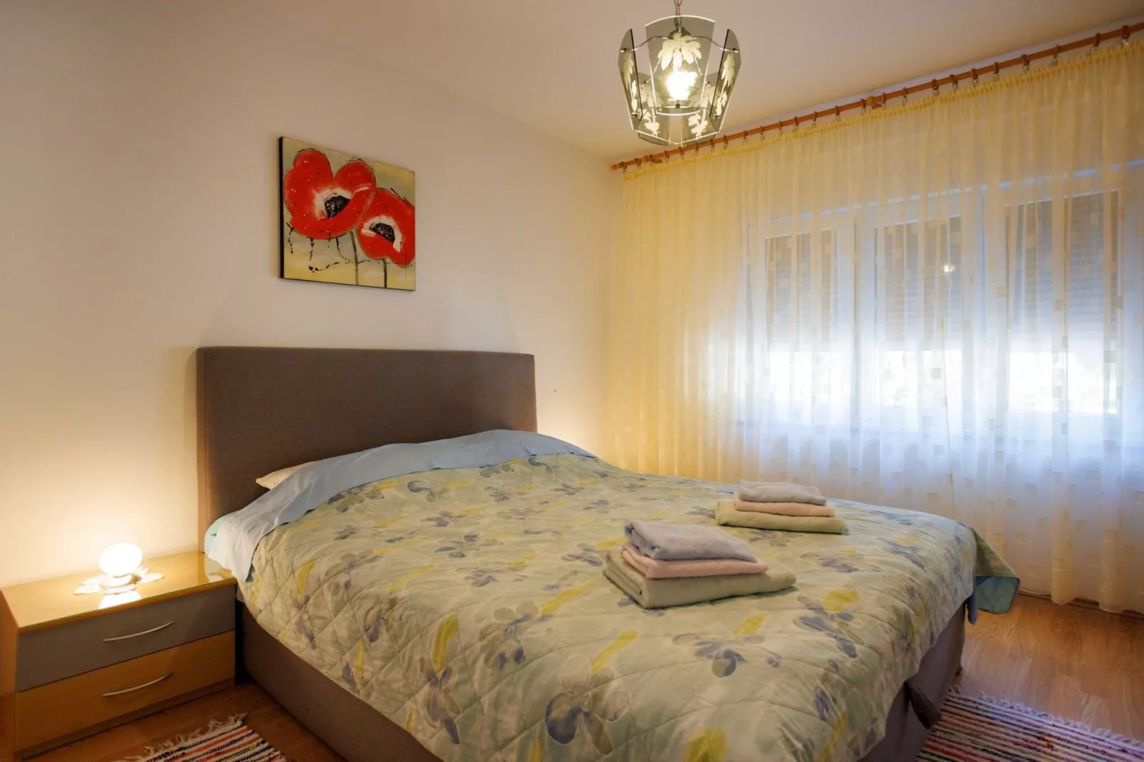Beachfront Cozy Krk Apartment with Balcony - One Bedroom Apartment with Balcony-Bedroom