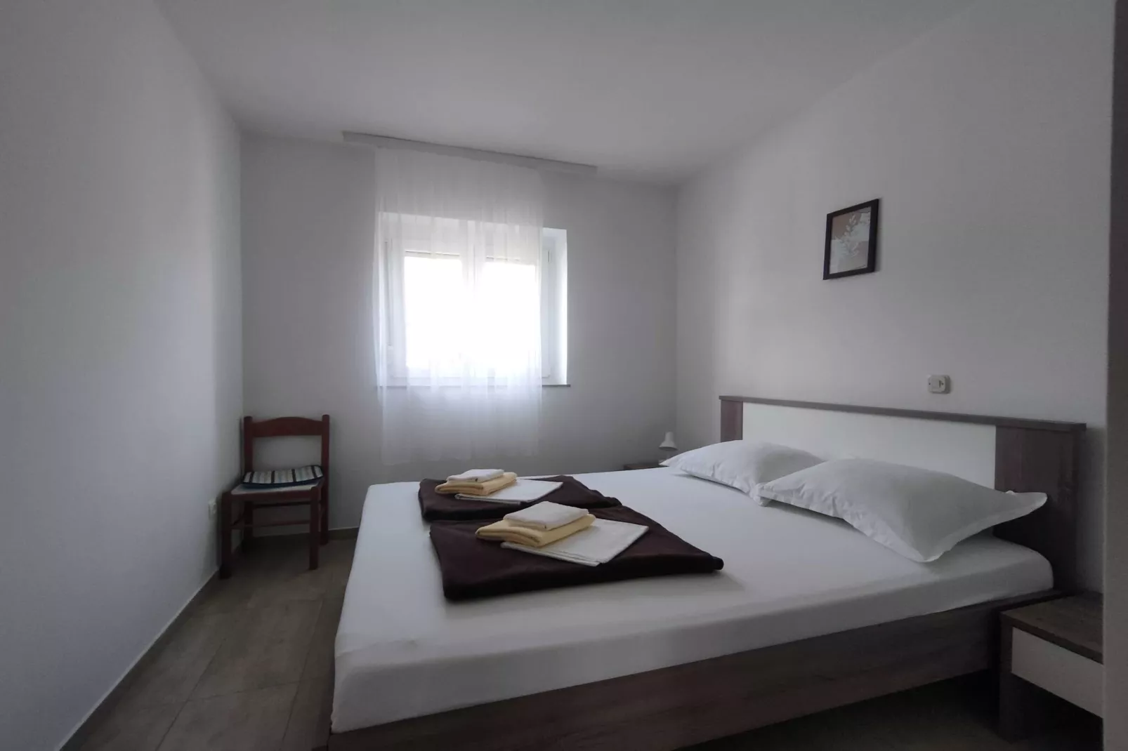 Apartments Krk with Sea View and Terrace - Standard Two Bedroom Apartment with Sea View ant Terrace (owner first floor)-Schlafzimmer