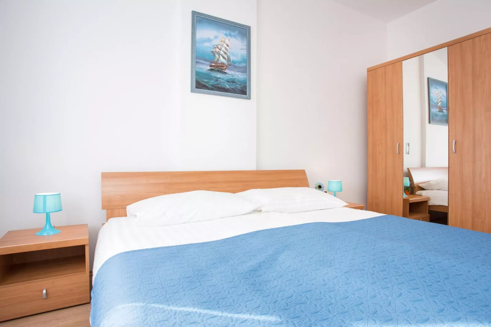 Scenic Elegant Apartments Krk with Balcony and Pool - Standard Two Bedroom Apartment with Balcony and Pool (owner 3)-Schlafzimmer