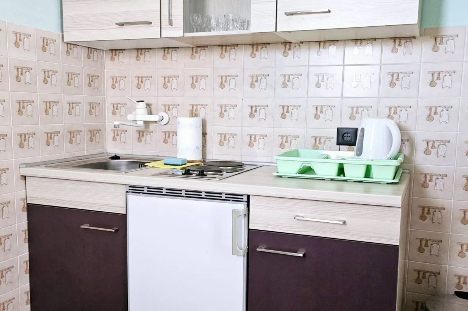 Apartments Željka - Studio Apartment with Terrace and a sea view (2)-Küche