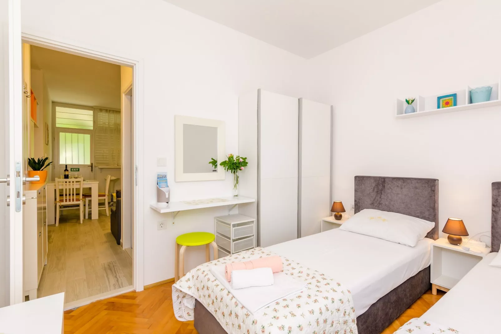 Apartment Petrana - Studio Apartment with Terrace-Living room