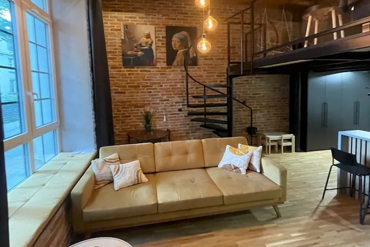 Komfortowy apartament Loft w Łodzi-Salon