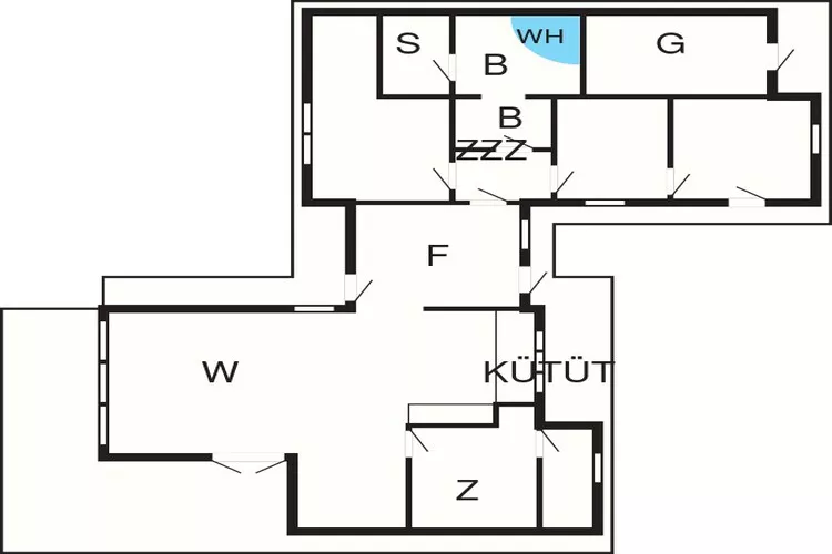 8 person holiday home in Løkken-By Traum-Floor plan