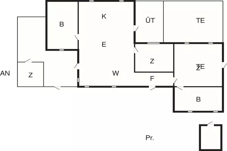 8 person holiday home in Hurup Thy-By Traum-Floor plan