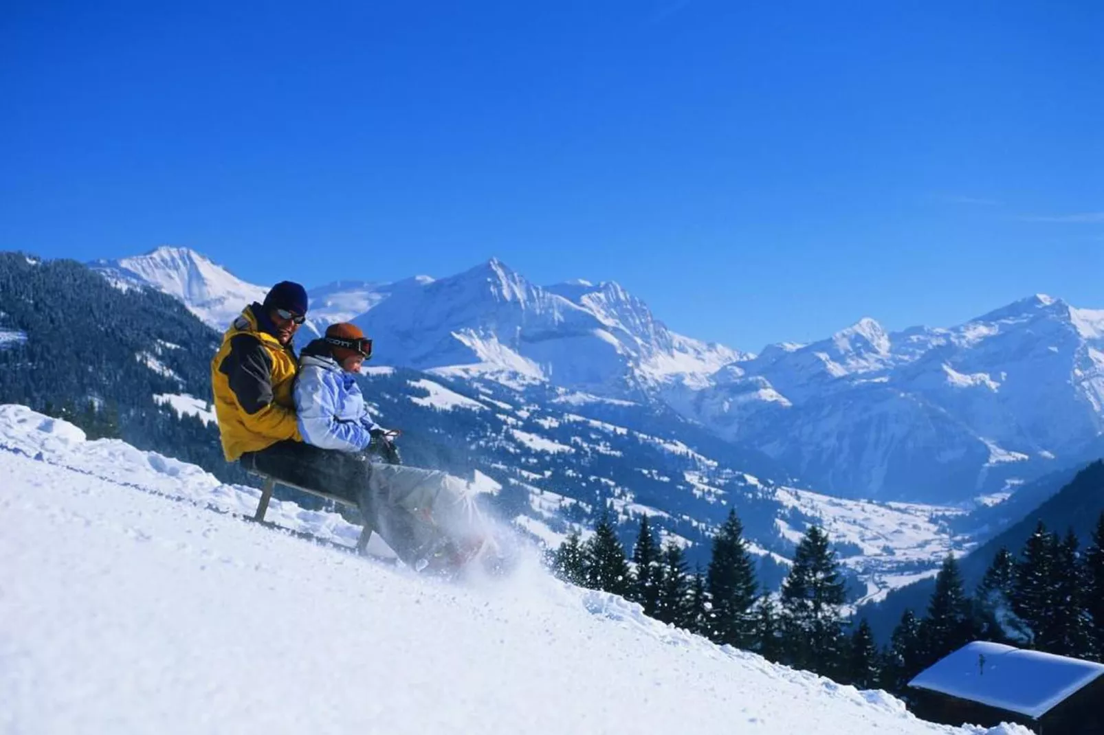 Gstaad Luxurious flat with terrace & stunning views-Garten Winter
