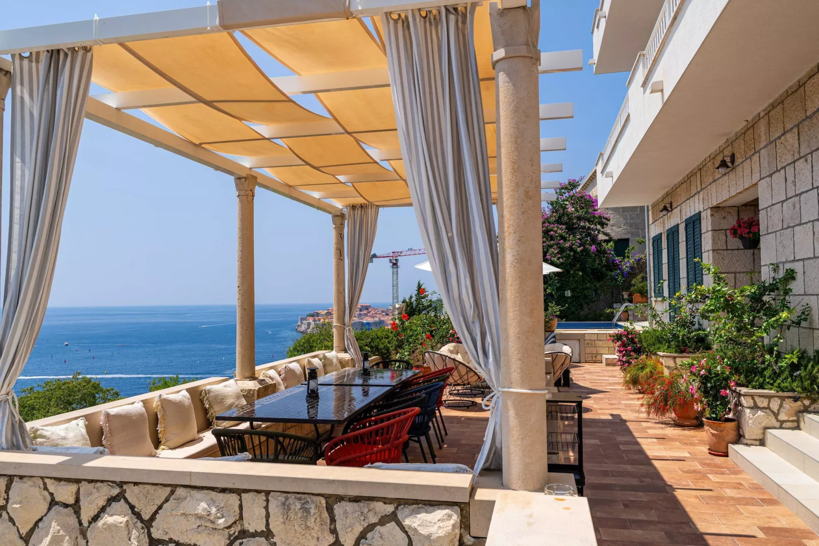 Villa Adrian - Six Bedroom Villa with Swimming pool and Sea View-Terrace