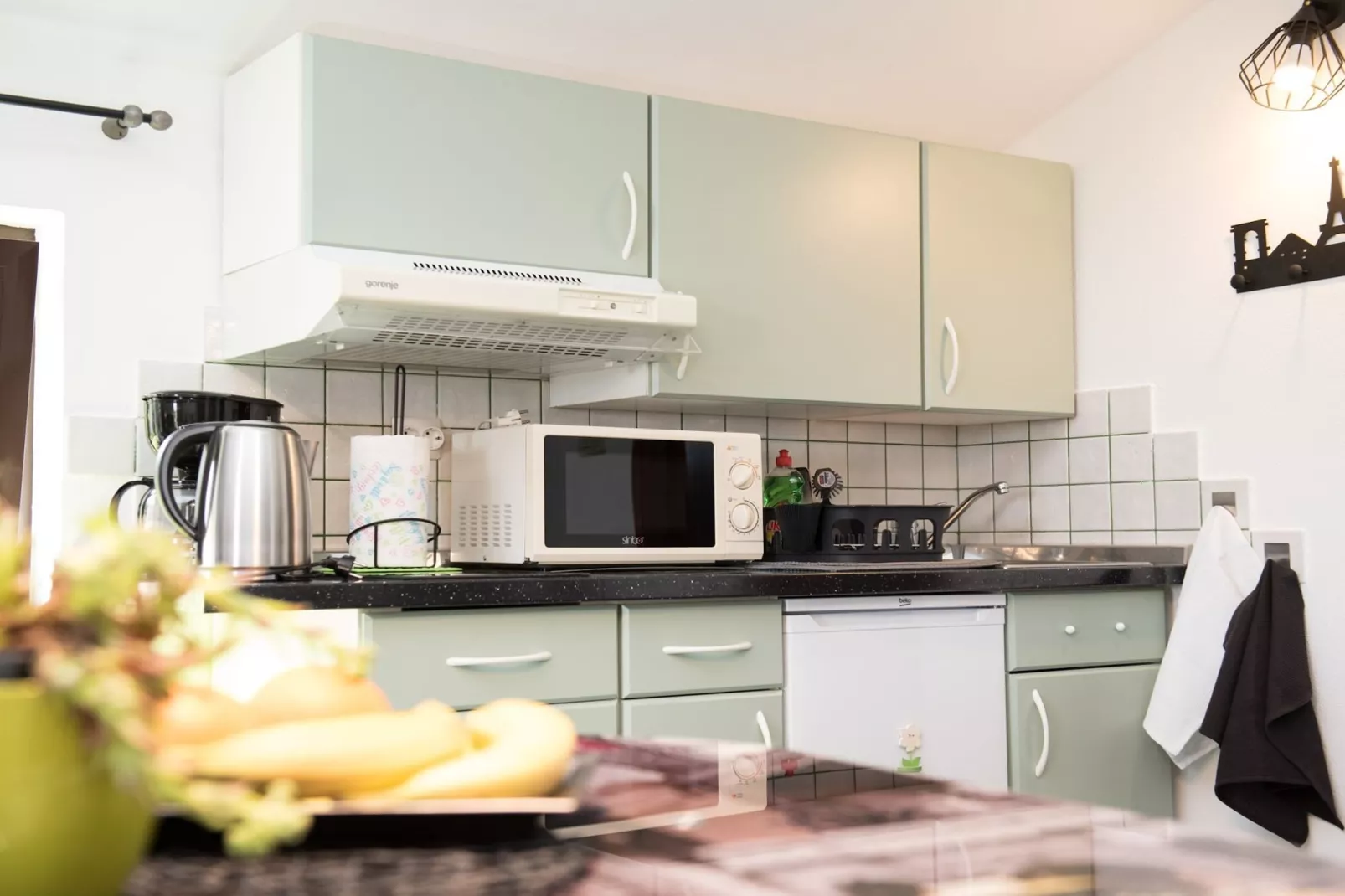 Stylish Lovran Sea View Apartments - Studio Apartment with Balcony and Sea View-Cuisine