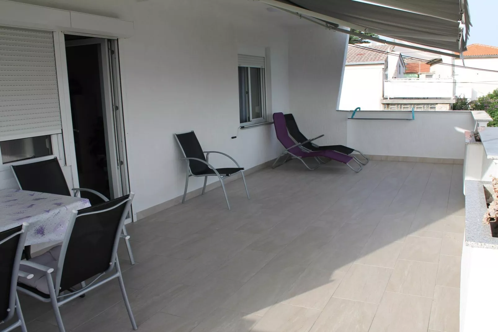 Serene Sea View Krk Apartment with Balcony - Two Bedroom Apartment with Sea View and Balcony-Terrace balcony