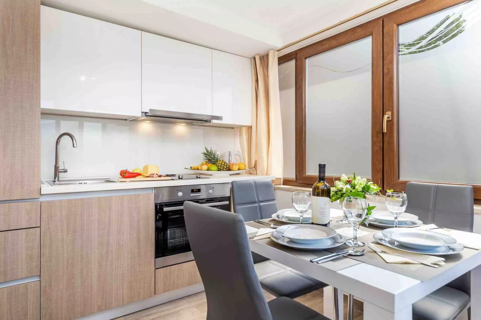 Modern Comfort with Shared Pool, Balconies & Lush Green Surroundings - One Bedroom Apartment (Relax)-Cuisine