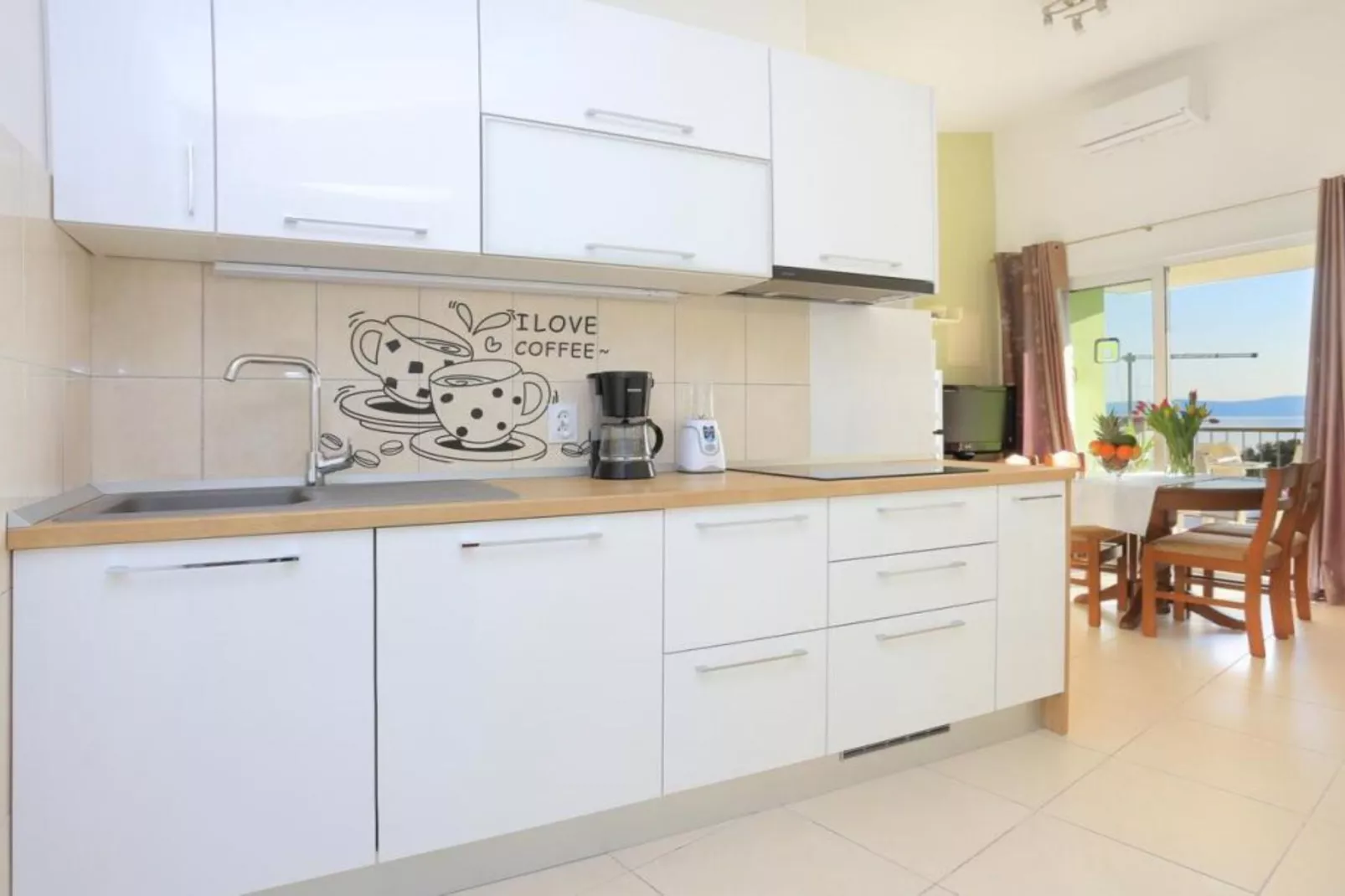 Apartments Roščić -  Classic Two Bedroom Apartment with Balcony and Sea View-Küche