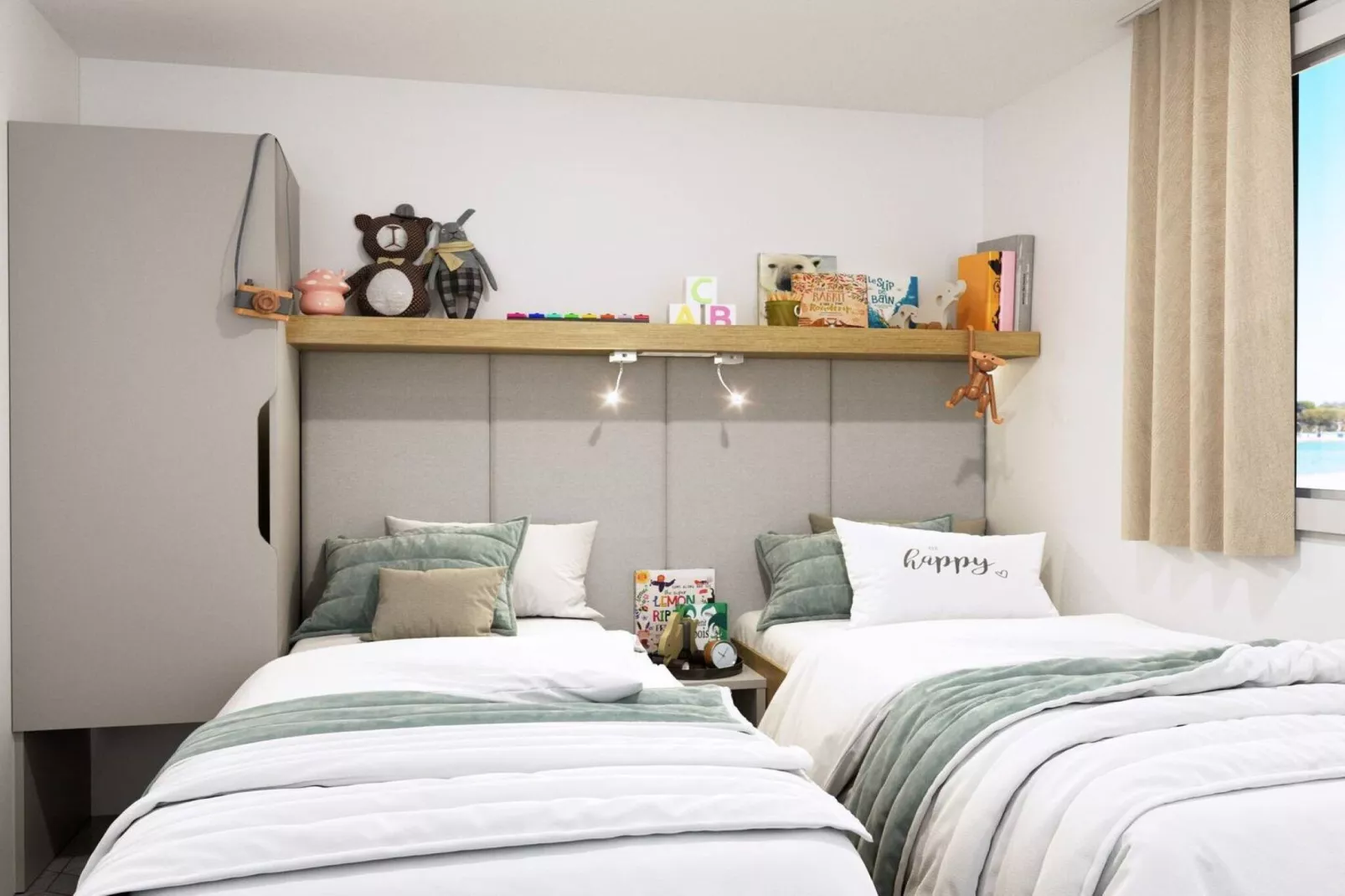 Tasha Premium Mobile Home - Two Bedroom Mobile Home with Terrace and Hot Tub-Chambre