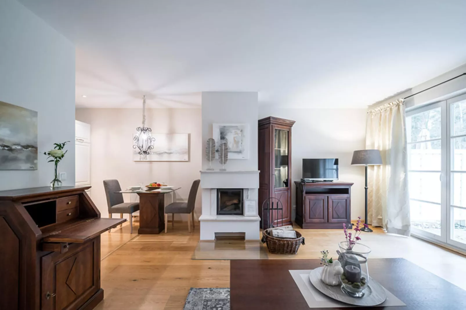 Haus Sonne - Garten Fewo - Strandhotel Fischland-Wohnzimmer