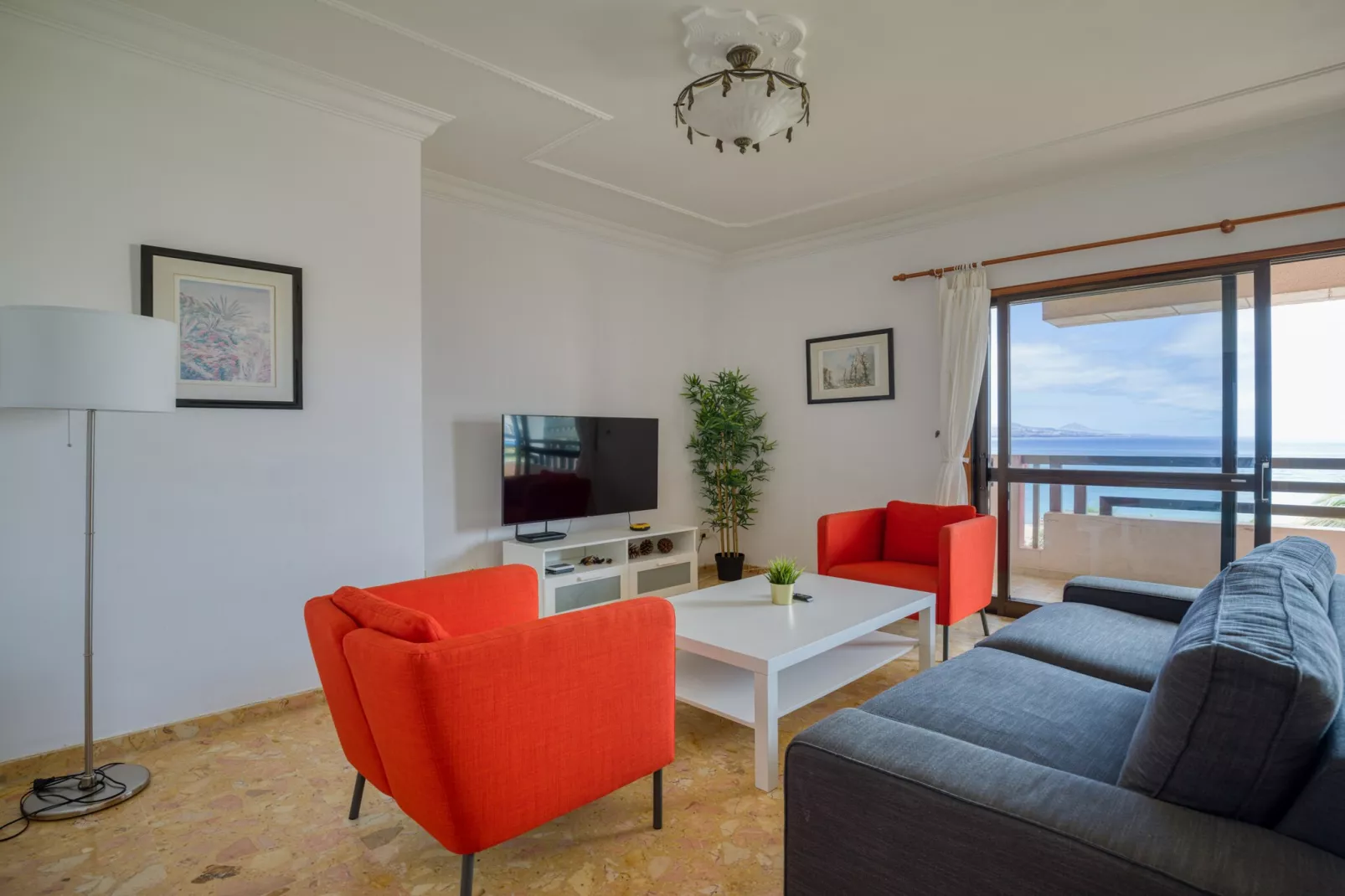 Huge Balcony over Las Canteras By CanariasGetaway-Living room