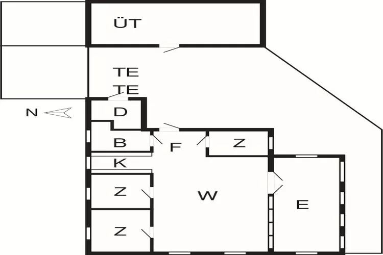 4 person holiday home in Hals-Floor plan