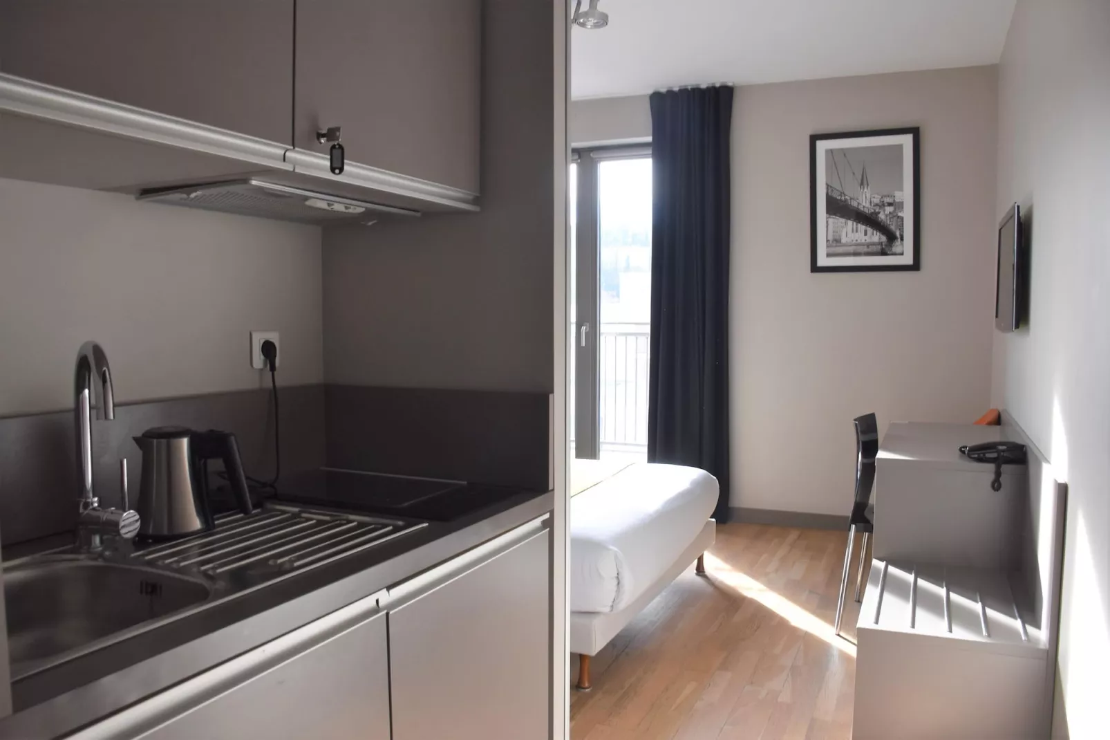 Résidence Lyon Dock Ouest / Chambre Confort 2 pers-Kitchen
