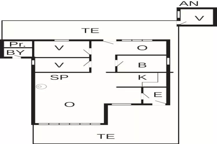 6 Personen Ferienhaus in Knebel-By Traum-Grundriss