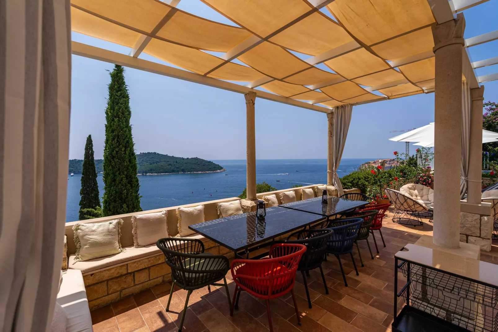 Villa Adrian - Six Bedroom Villa with Swimming pool and Sea View-Terrace