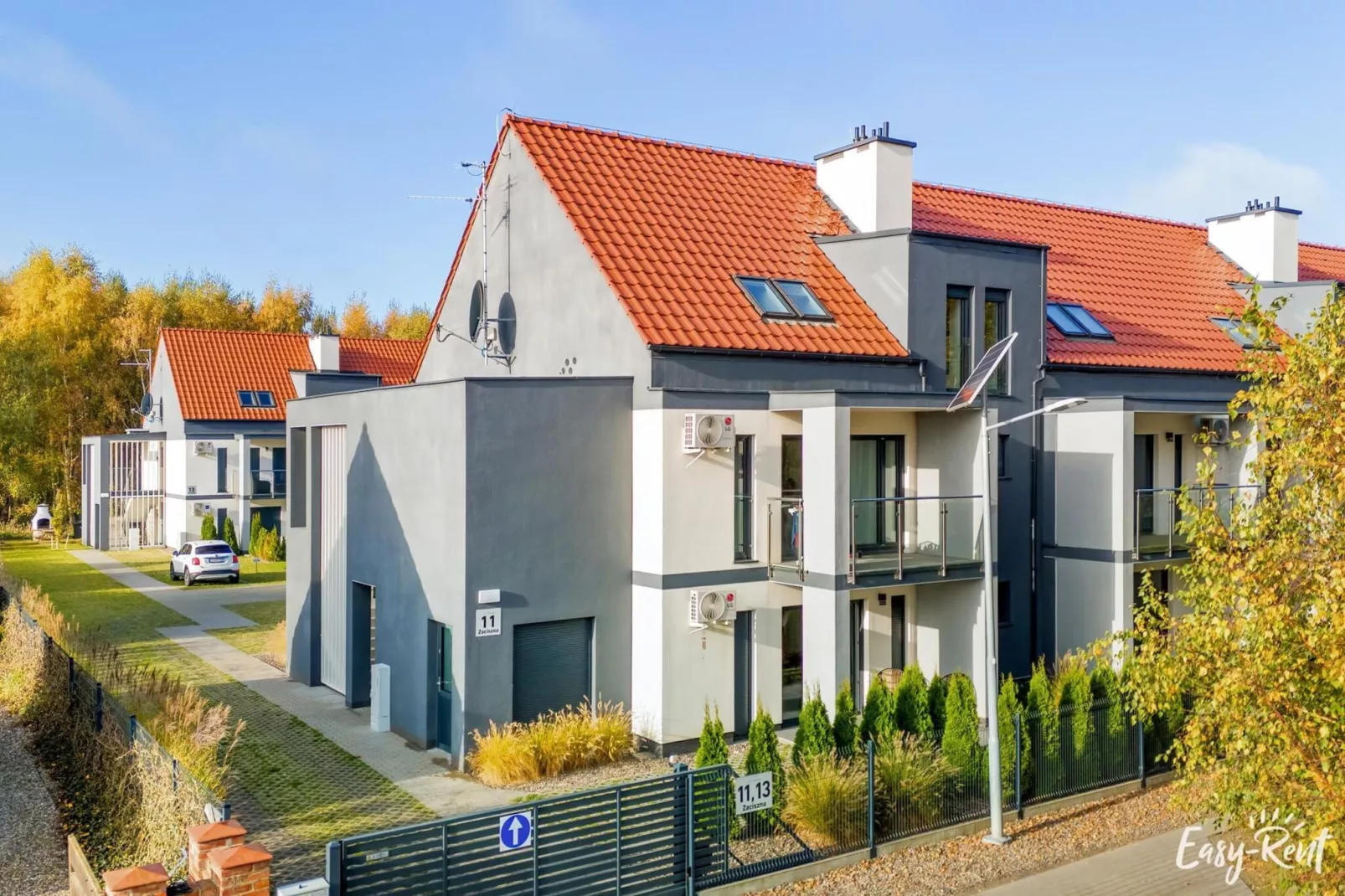 Apartament Zaciszna 11-3 Niechorze-Exterior in summer