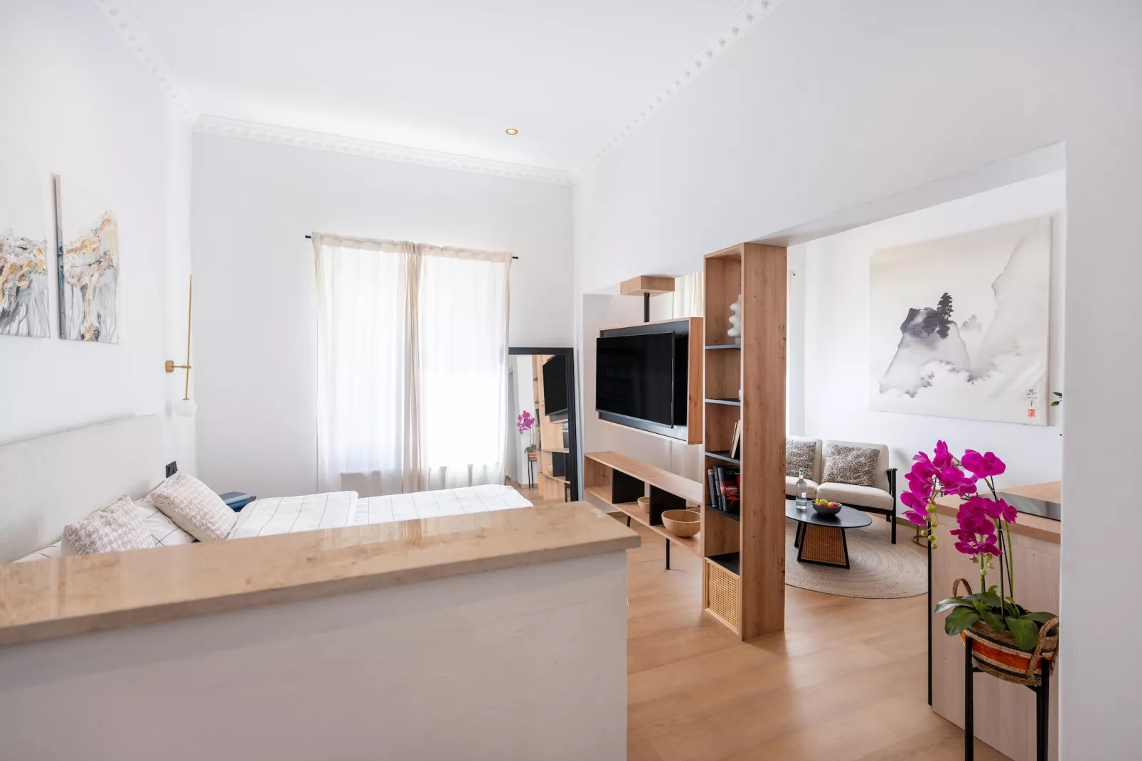 Deluxe Studio mit Kingsize-Bett-Living room