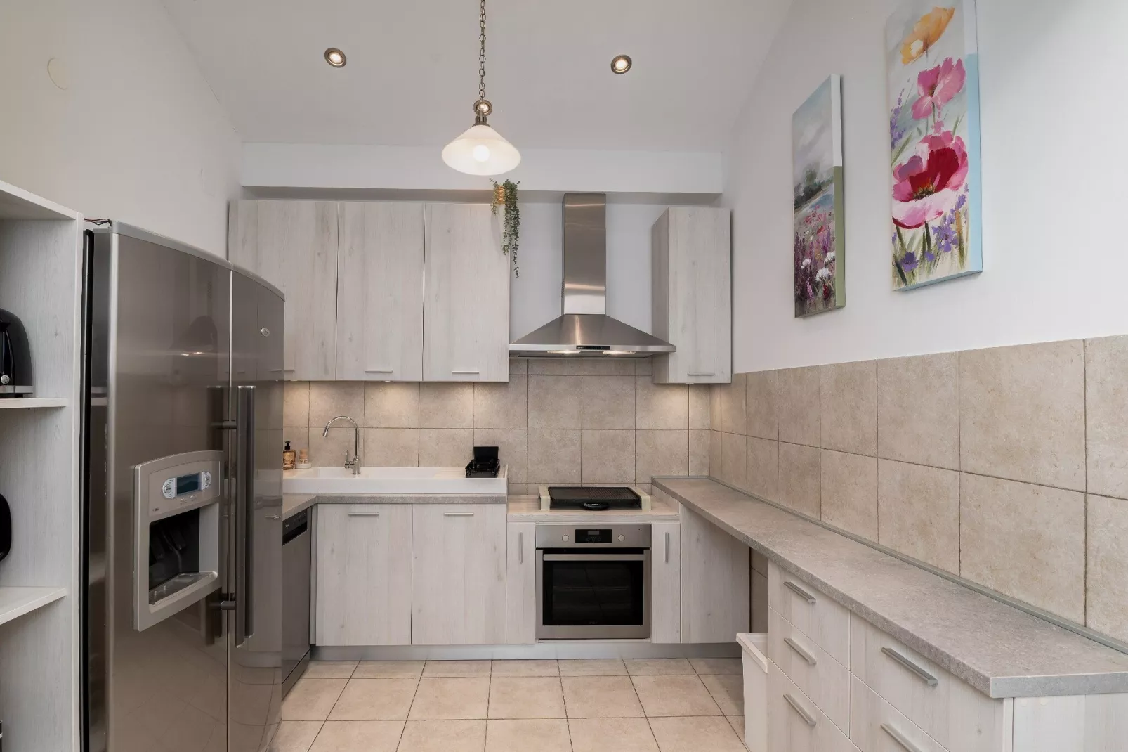 Holiday Home Lea - Three Bedroom Holiday Home with Terrace and Sea View-Cuisine