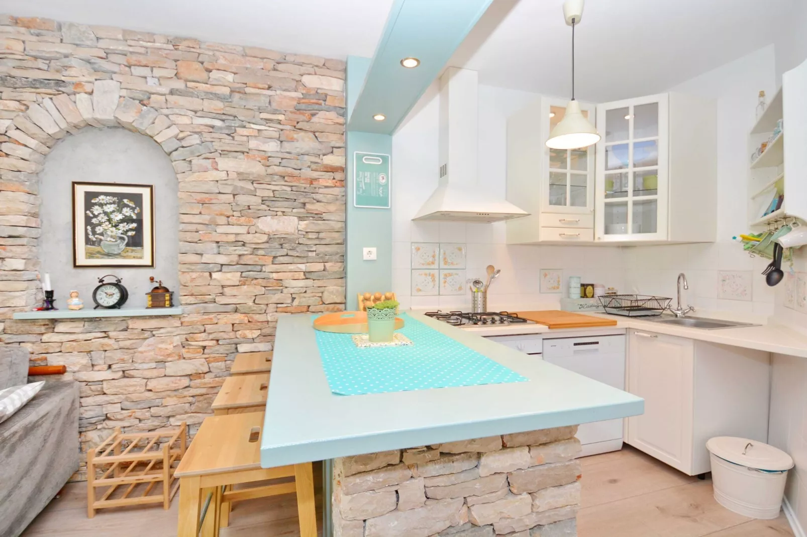 Blissful Bay Apartments Vrboska - Two Bedroom Apartment with Terrace (owner Kadulja)-Kitchen