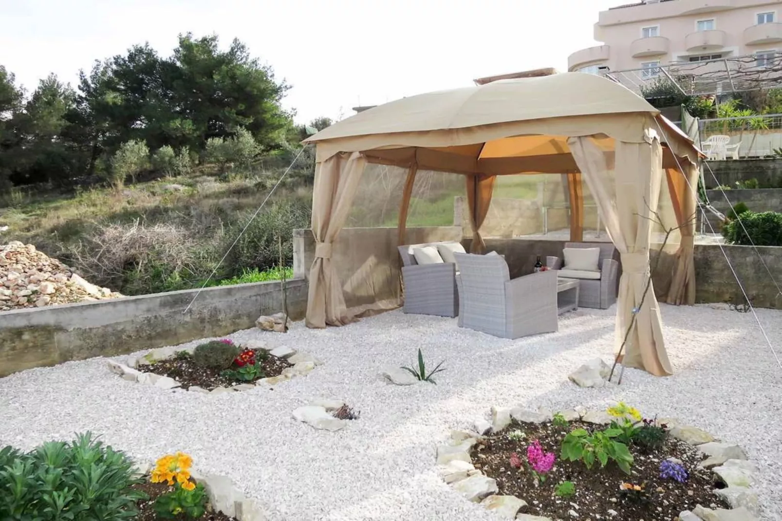 Sea-View Apartments with Pool, Terrace, and Outdoor Lounge in Scenic Čiovo Island - Comfort One Bedroom Apartment (Sollis III)-Extérieur