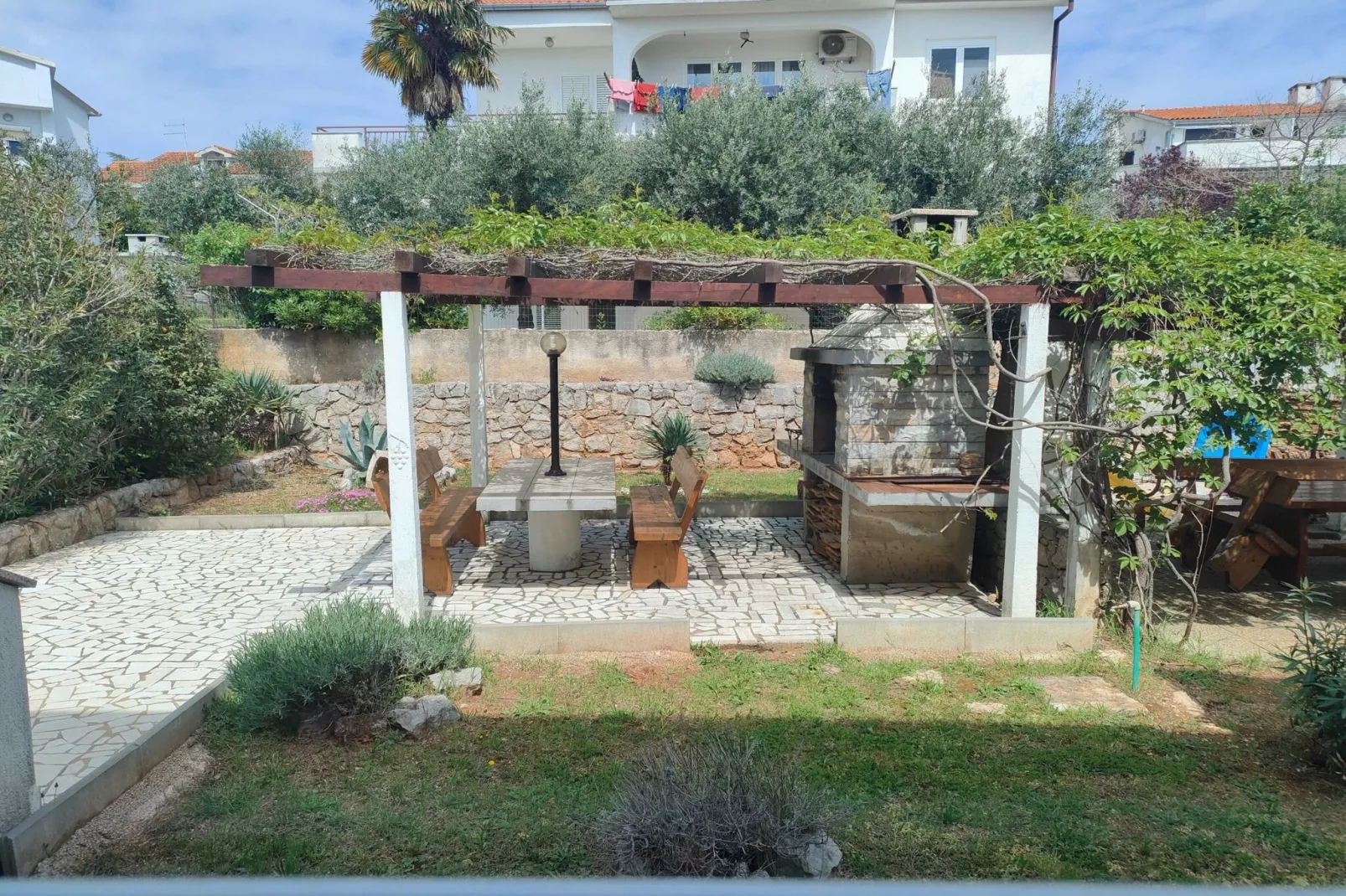 Apartments Krk with Sea View and Terrace - Standard Two Bedroom Apartment with Sea View ant Terrace (owner first floor)-Im Freien