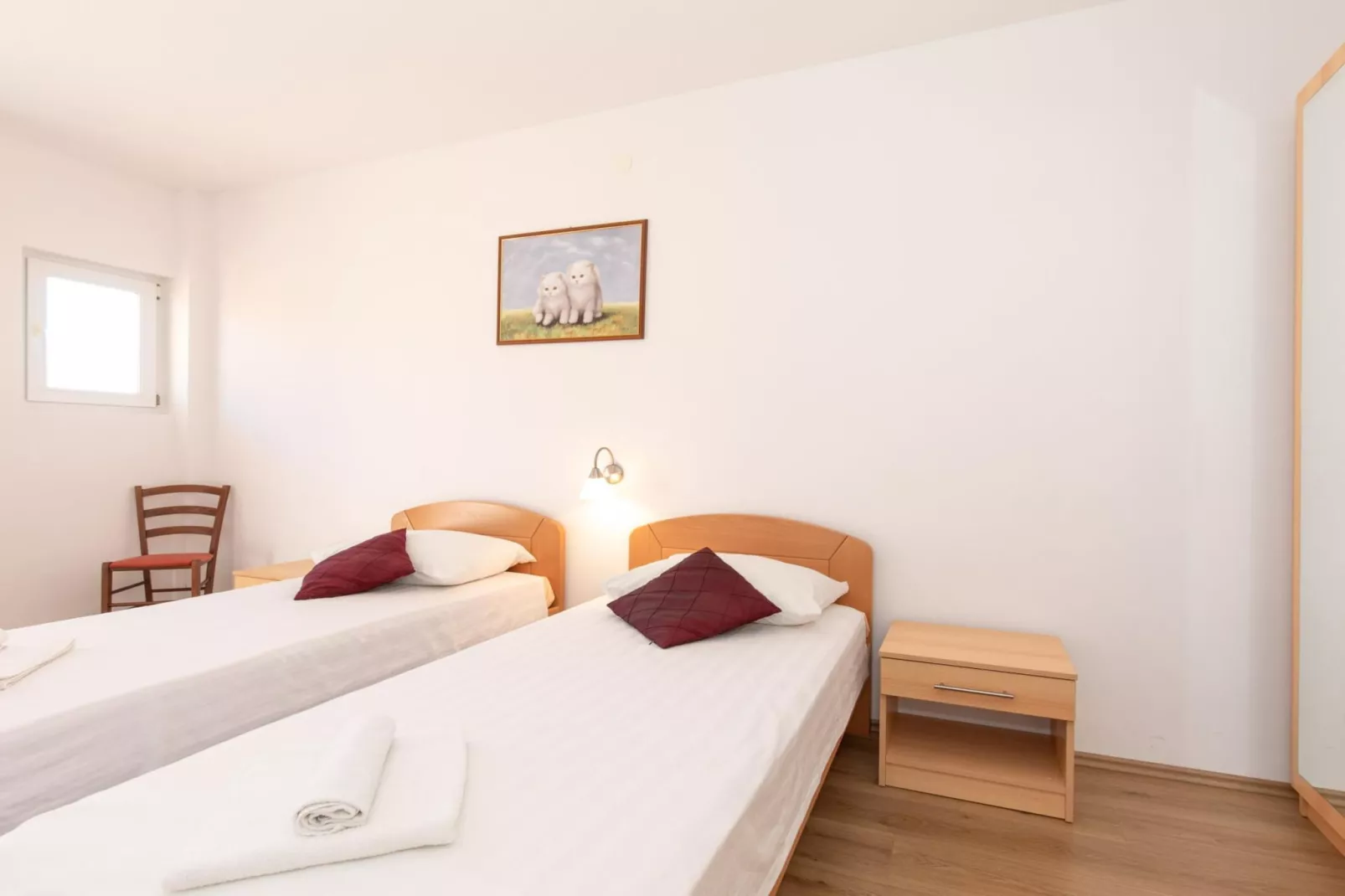 Scenic Elegant Apartments Krk with Balcony and Pool - Classic Two Bedroom Apartment with Balcony and Pool (owner 2)-Schlafzimmer