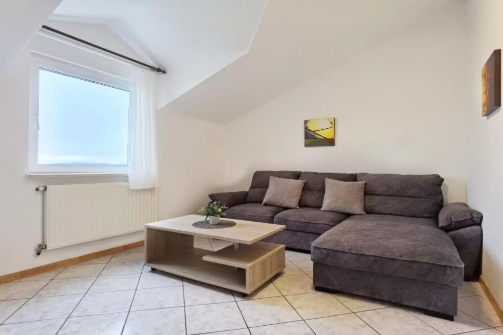 Villa Sanja -  One Bedroom Apartment with Balcony and Sea View 1-Living room