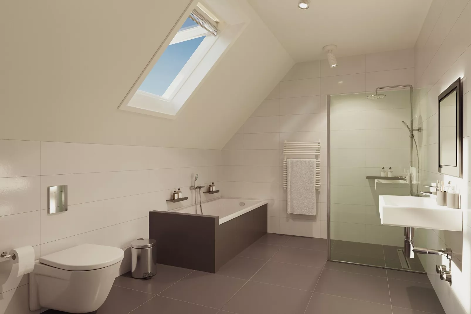 Draagsteen Outdoor Wellness-Badezimmer