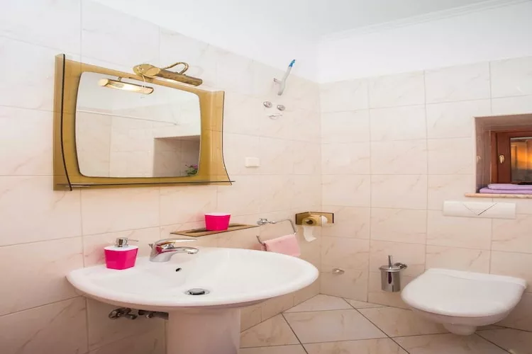 Rooms Lovrijenac - Double Room with Sea View(1)-Bathroom