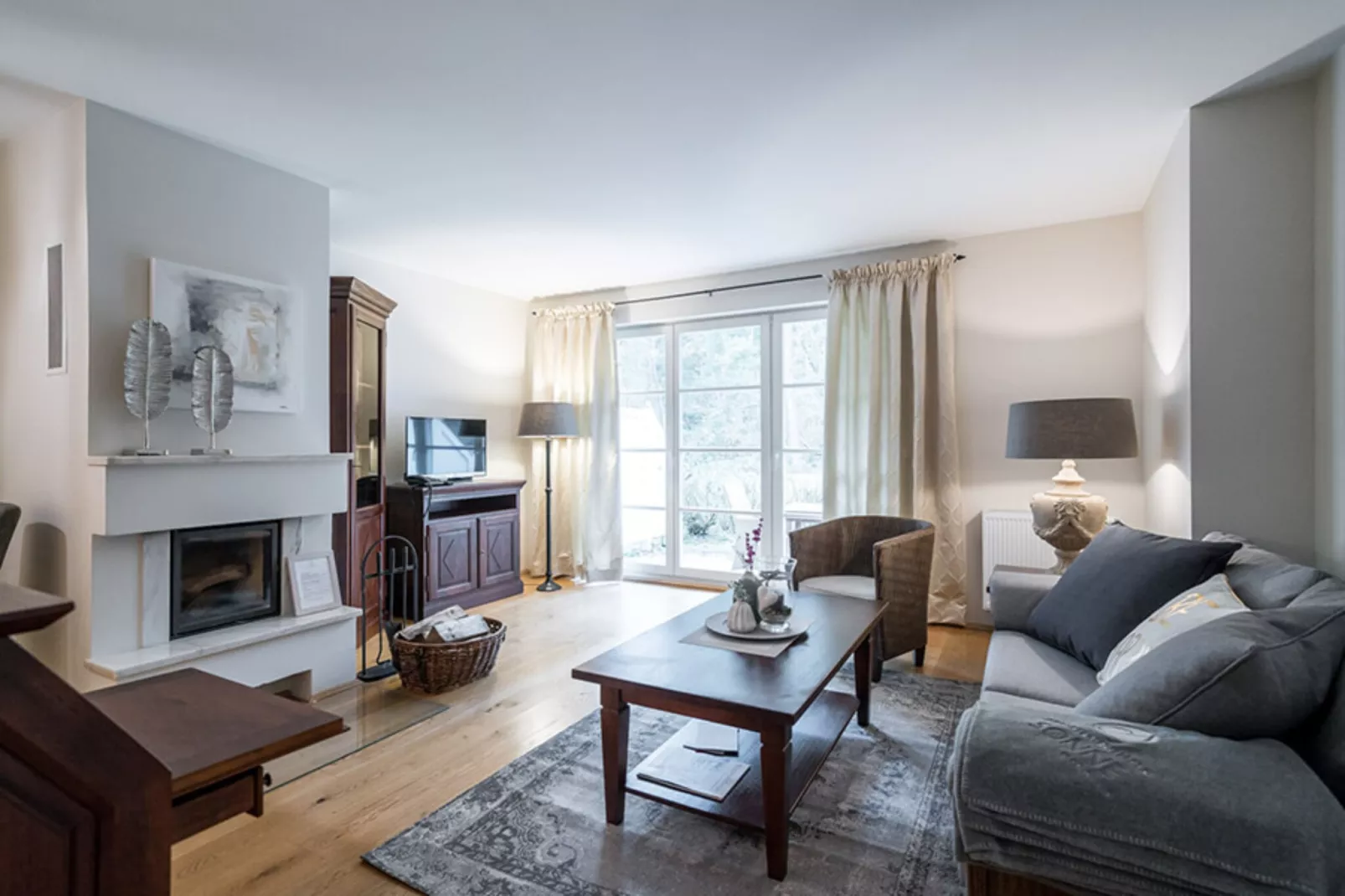 Haus Sonne - Garten Fewo - Strandhotel Fischland-Wohnzimmer