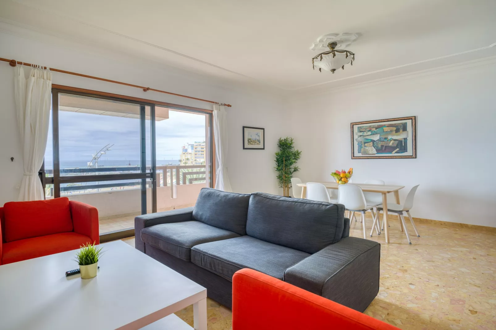 Huge Balcony over Las Canteras By CanariasGetaway-Living room