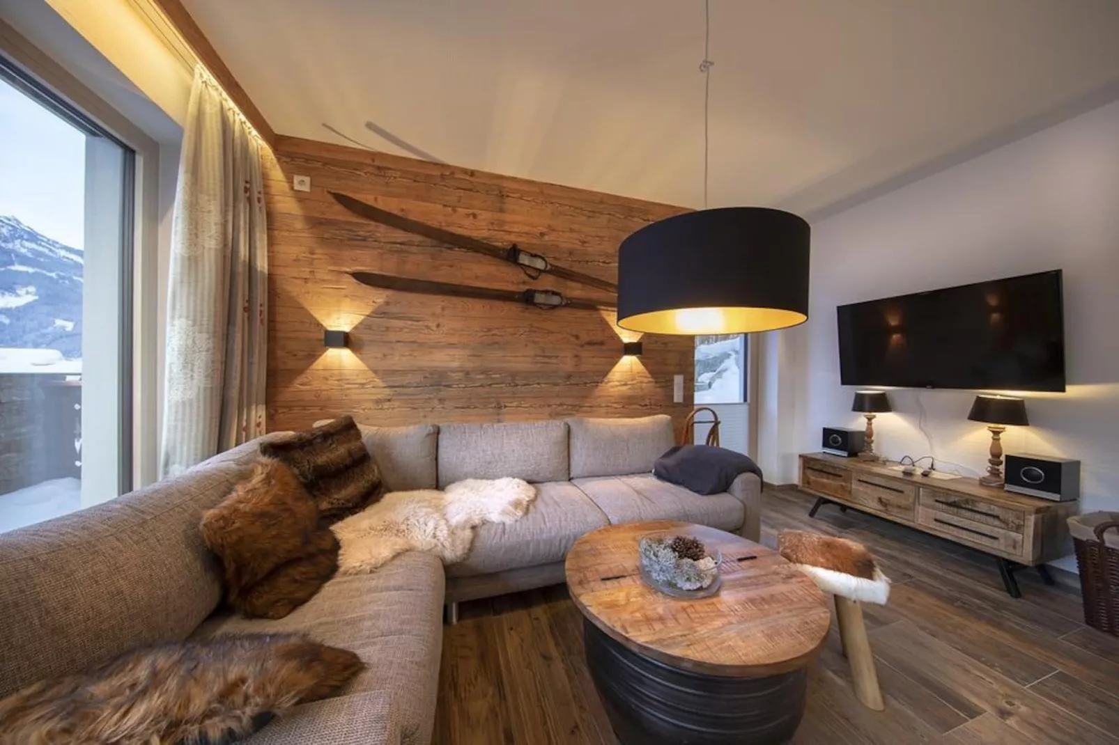 Nationalpark Chalet Lasörling-Living room