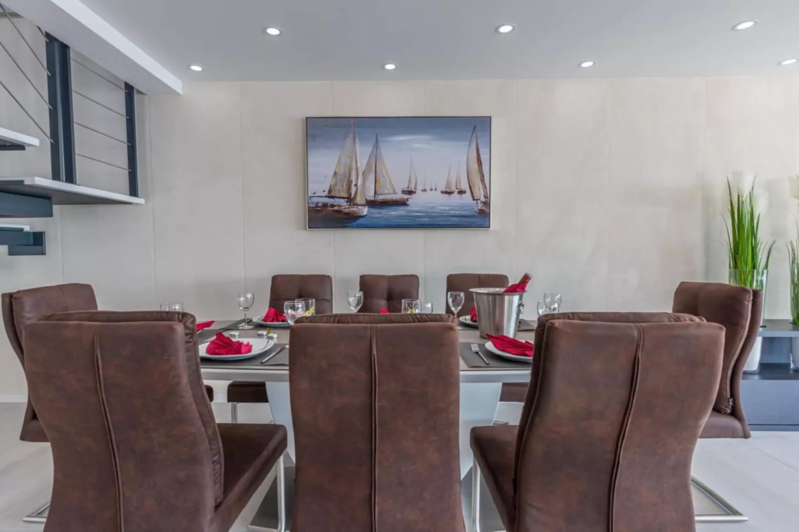 Lorena Stylish Sea View Villa - Four Bedroom Villa with Private Pool-Esszimmer