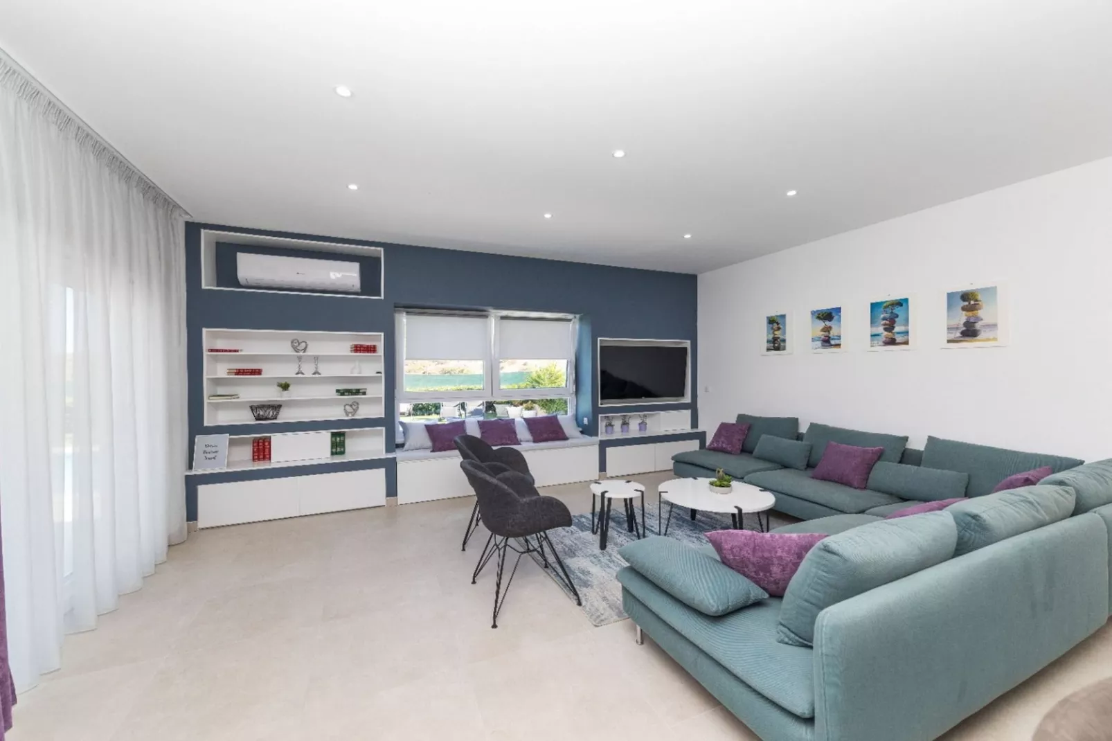 Scenic Elegant Trogir Villa with Pool - Five Bedroom Villa-Living room