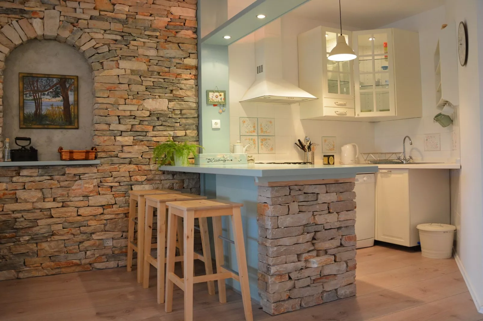 Blissful Bay Apartments Vrboska - Two Bedroom Apartment with Terrace (owner Kadulja)-Kitchen