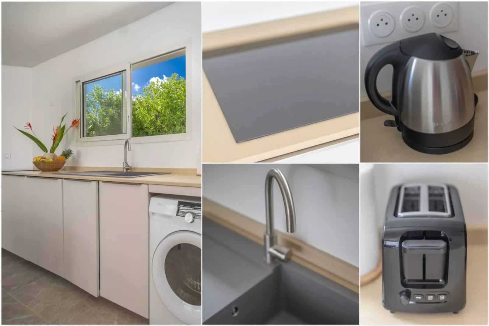 2 Villas avec 2 Piscines-Küche