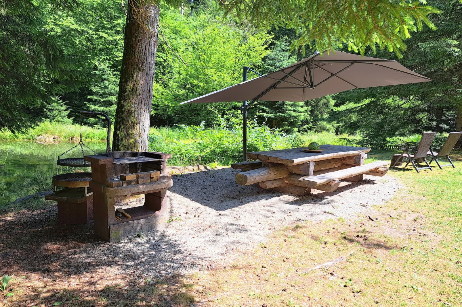 Holiday flats Forellenhof Dabo // Typ C 7 Pers 110 qm-Gardens in summer