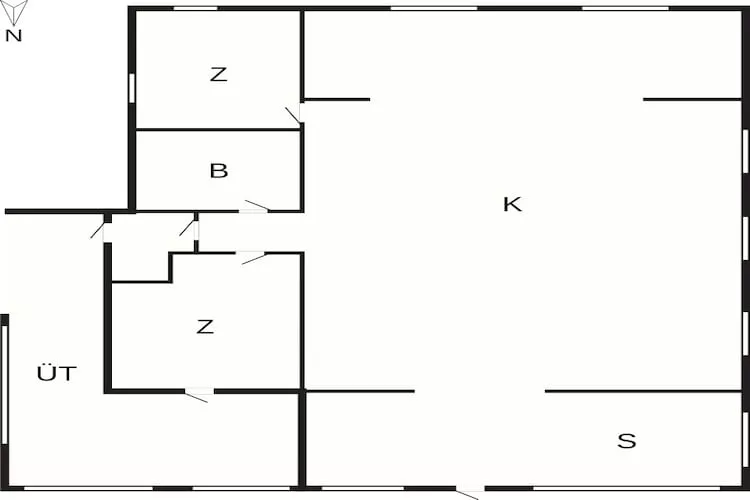 4 person holiday home in Hals-By Traum-Floor plan