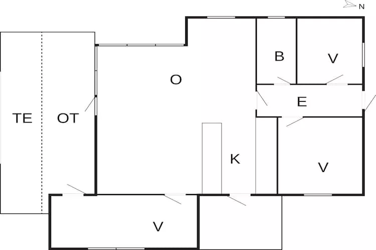 6 Personen Ferienhaus in Hals-By Traum-Grundriss