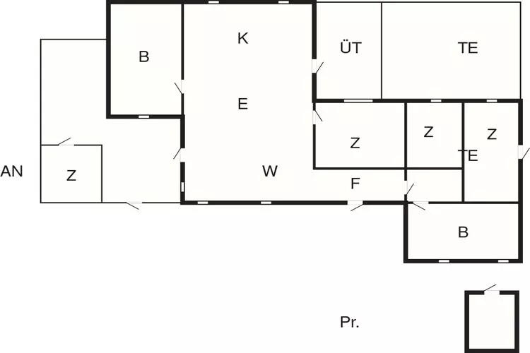 8 person holiday home in Hurup Thy-By Traum-Floor plan