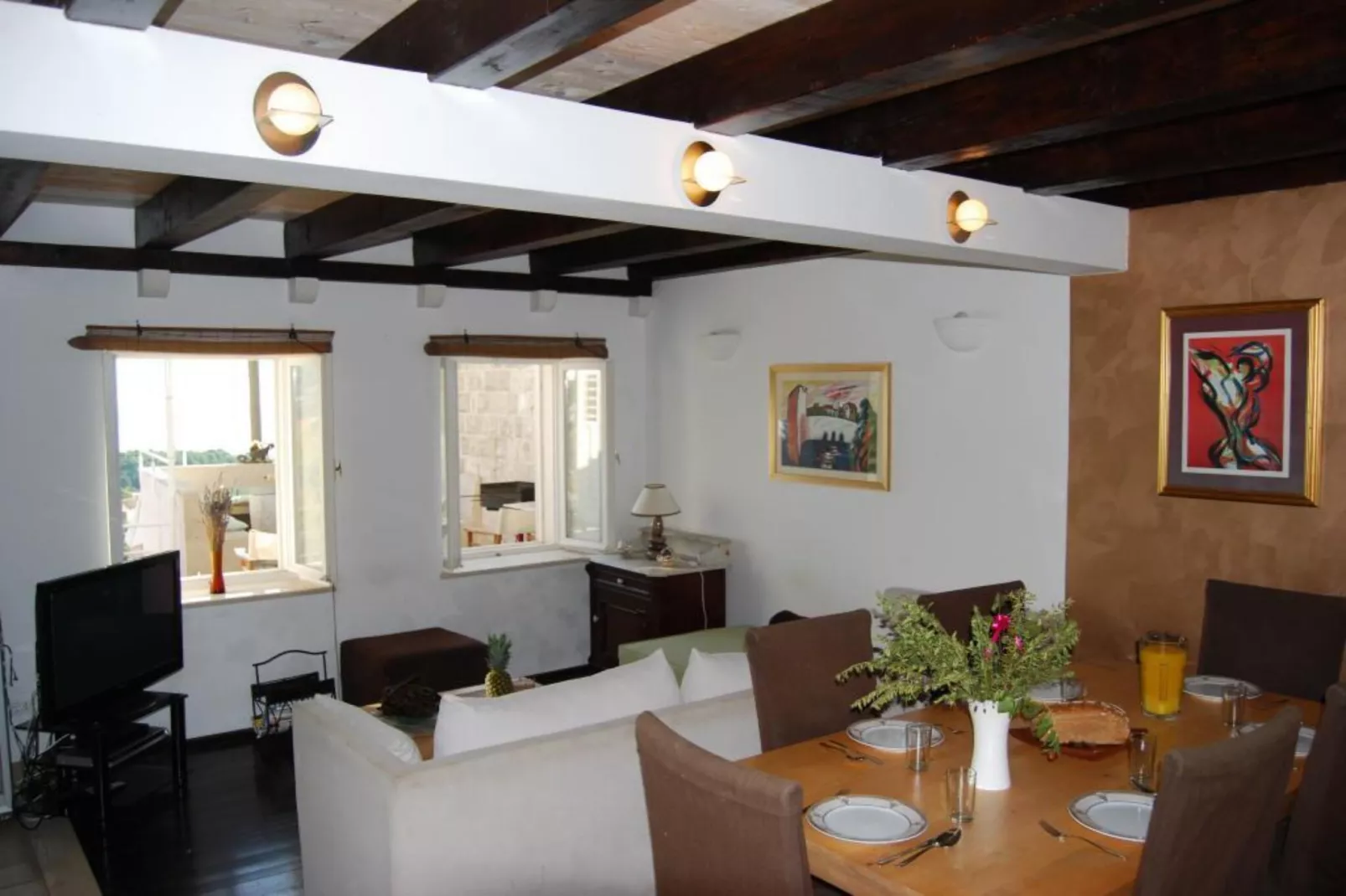 Villa Tony - Five Bedroom Villa with Terrace, Swimming Pool and Sea View-Dining room