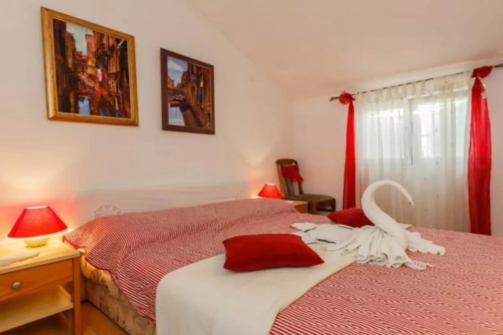 Apartments Roda - One Bedroom Apartment with Terrace (Mira) - (ST)-Bedroom